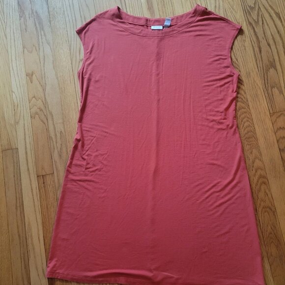 Chicos Womens Sleeveless Red Orange Dress Size XL 3 Relaxed Fit - Picture 3 of 4